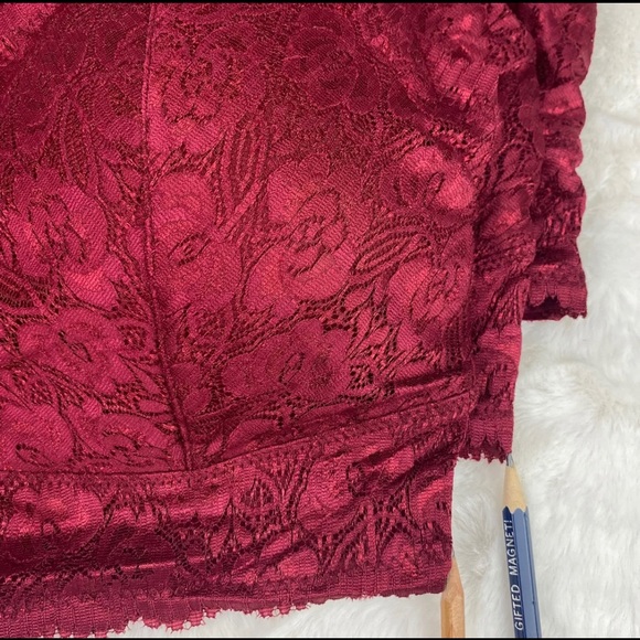 Plus Cabernet Bralette Hourglass Back Lace w.Pads - Picture 5 of 8